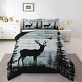 thumbnail image 2 of Erosebridal Rustic Deer Bedding Sets with Comforter, Countryside Comforter Sets, Lodge Cabin Reversible Duvet Insert, Lightweight Bedroom Decorative, 2 Pieces, 2 of 8