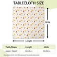 thumbnail image 2 of Yellow Brown Mushroom Small Flower White Pattern Square Fitted Tablecloth with Elastic Edge,Square Table Cover,Washable Elastic Table Cover for Home Kitchen Party Decor 34"x34", 2 of 6