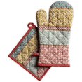 thumbnail image 1 of Provence 100% Cotton Set of Oven Mitt (7.5 Inch by 13 Inch) and Pot Holder (8 Inch by 8 Inch) for BBQ | Cooking | Baking | Grilling | Microwave | Spring/Summer, 1 of 8