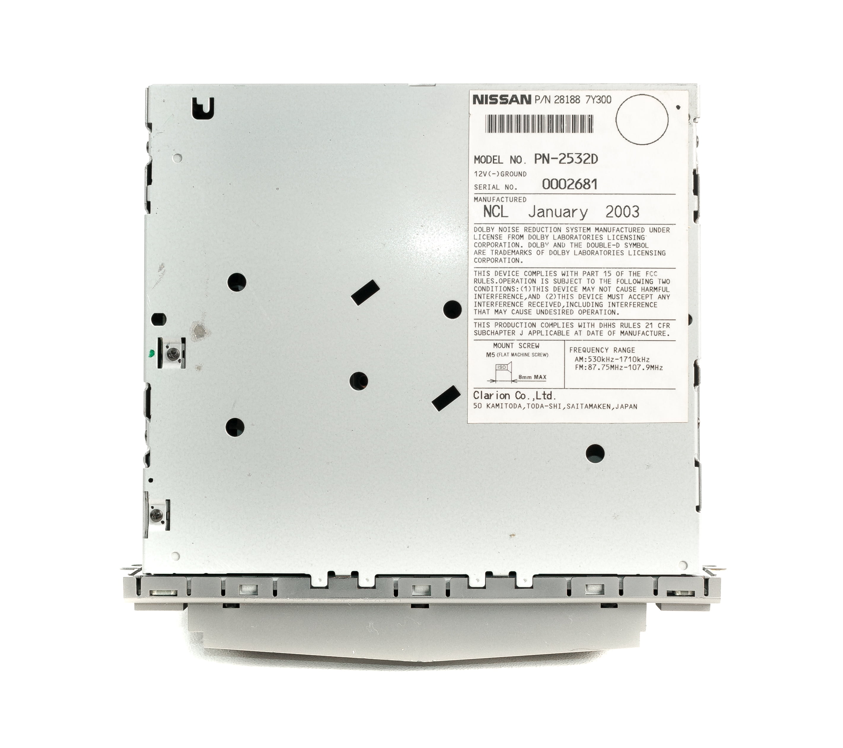 Restored Nissan 2004-05 Maxima AM FM Radio Cassette 6 Disc CD Player 281887Y300 CR310 (Refurbished)