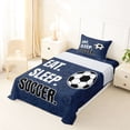thumbnail image 5 of Erosebridal Football Boys Twin Sheet Sets,Soccer Ball Games Bedding For Boys Tees 3 Pieces, 5 of 6