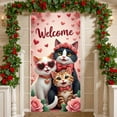 thumbnail image 3 of Cute Puppy Welcome Banner Pink Puppy Display Heart Pattern Donut Design Love Background for Pet Party Valentine's Day Welcome Event, 3 of 9
