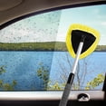 thumbnail image 4 of Windshield Cleaner Tool, Car Interior Detailing Cleaning Kit,16.5'' Car Window Cleaning Supplies with Handle Include 1 Reusable Washable Microfiber Pads (Yellow), 4 of 5