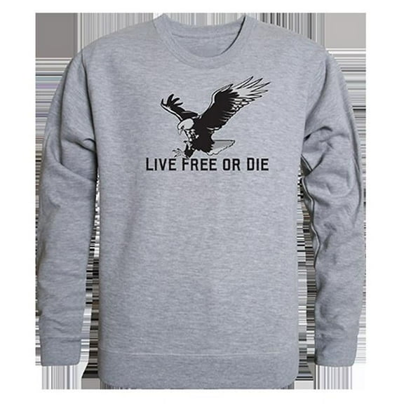 Rapid Dominance Live Free Graphic Crewneck Sweatshirt, Heather Gray - 2XL