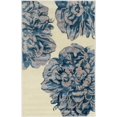 thumbnail image 1 of Aspire Wool Floral Ivory & Navy 5' x 8' Area Rug, 1 of 6