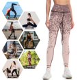 thumbnail image 4 of Speckled Rose Gold Glitter on Blush Pink Leggings Golf wear exercise clothing for Sports pants for Womens Leggings, 4 of 6