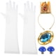 thumbnail image 1 of juego de accesorios para disfraz de princesa, accesorio para disfraz de cosplay, guante de princesa, pendiente, disfraz de fiesta, broche de princesa para disfraz de cosplay, 1 of 7