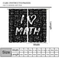 thumbnail image 4 of Math Curtains Mathematical Formula I Love Math Black White Girls Boys Teens Bedroom Living Room Blackout Rod Pocket Decoration Window Drapes 2 Panels W21xL63in, 4 of 6