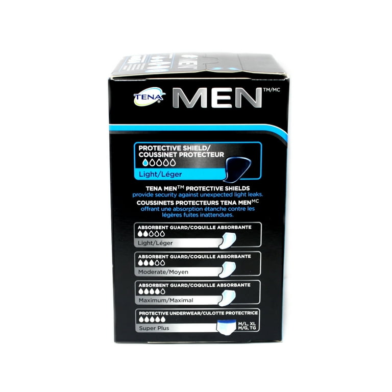 handling biograf mareridt tena men protective shield extra light bladder weakness pads for men 3 pack  (3 packs of 14) - Walmart.com