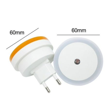 

Round small night light LED intelligent light control induction energy-saving bedside socket lamp