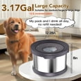 thumbnail image 2 of Cuenco de agua para perros UPSKY de acero inoxidable, 12 litros, sin derrames, gris, 2 of 8