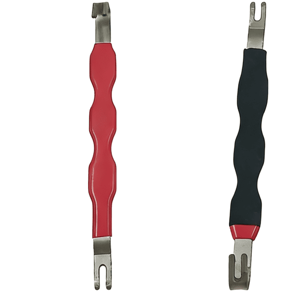 2 Pcs Automotive Electrical Terminal Connector Separator Removal Tool Set, Universal Plug Disconnect Tool with U-shaped Jaw, 7.52 in / 19.1 cm, Metal Auto Wiring Separator for Cars