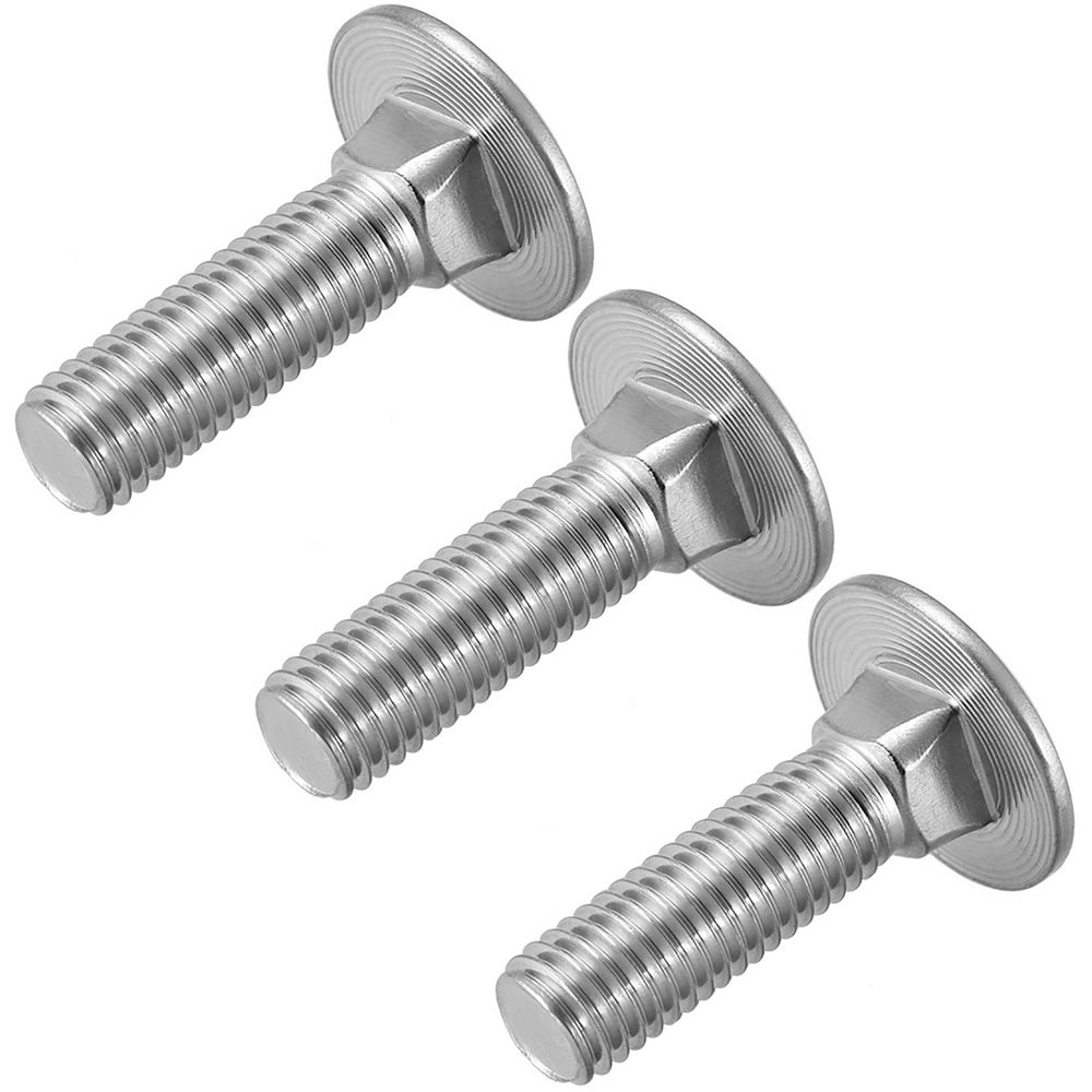 Carriage Bolts, Neck Carriage Bolt, Round Head, Square Neck, 304 Stainless Steel M12x35mm 3 pcs