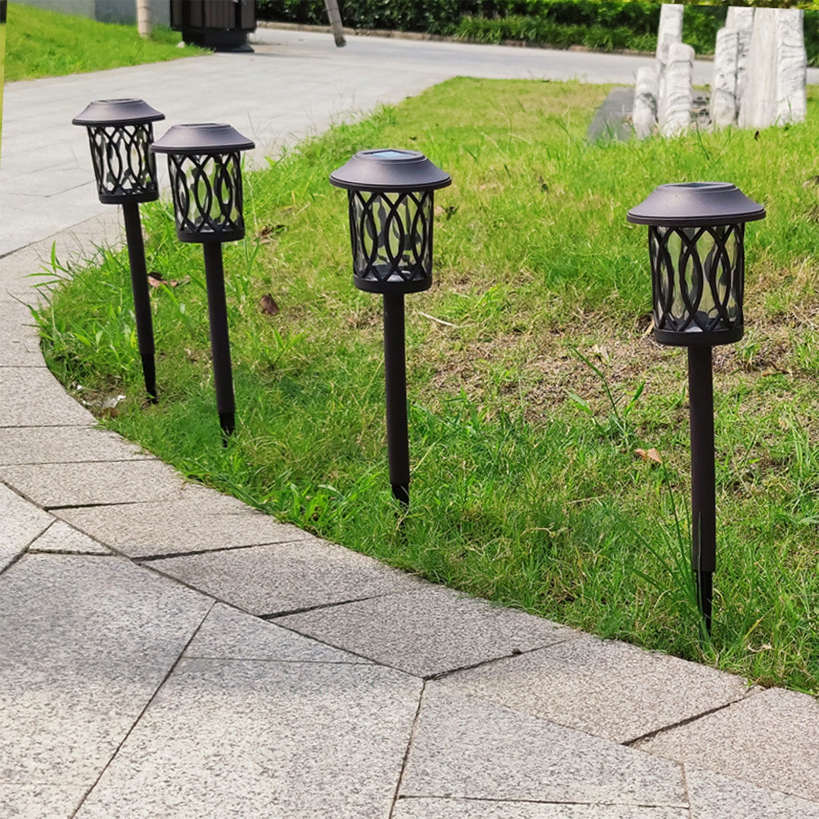 Specollect Clearance 5Pcs Solar Lights Outdoor,Waterproof Solar Powered Garden Yard Spot Solar Lights for Outside Landscape