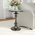 thumbnail image 6 of Urban Designs Midnight Pedestal 24" H x 17" W Solid Aluminum Round End Table, 6 of 6