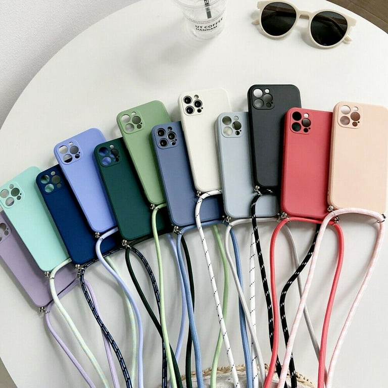 Crossbody Necklace Lanyard Silicone Case For iphone 14 13 12 11