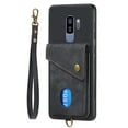 thumbnail image 5 of Nalacover for Samsung S9, Slim Case Wallet with Credit Card Holder, Back Flip Premium Leather Magnetic Clasp Kickstand Wirst Hand Strap Shockproof Cover for Samsung Galaxy S9, Black, 5 of 7