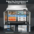 thumbnail image 2 of Coolski 48’’ Wide Commercial Salad Bar Refrigerator, Refrigerated Sandwich Salad Prep Table with 2 Doors, Stainless Steel Prep Fridge for Commercial Kitchen Restaurant, NSF Certified, 2 of 8