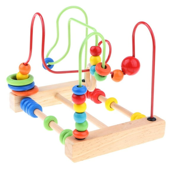 Colorful Wooden Montessori Toy for Beads Maze
