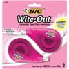 Bic 51498 Wite Out Correct Correction Tape with Side Dispenser, 12m by 4.2 mm, 2-Pack