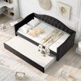 thumbnail image 3 of [US IN STOCK] Upholstered Twin Size Daybed with Trundle, Gray(Expected Arrival Time:6.25), 3 of 9