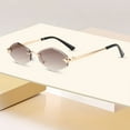 thumbnail image 3 of Glasses Riding Eyewear Frameless Edge Design Sunglasses for Driving Traveling Comfort Lightweight Alloy Frame, 3 of 3