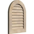 thumbnail image 3 of 18"W x 30"H Round Top Gable Vent (23"W x 35"H Frame Size): Unfinished, Non-Functional, Smooth Pine Gable Vent w/ Decorative Face Frame, 3 of 13