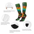 thumbnail image 3 of Fotbe Chameleon Calcetas Divertidas Estampadas para Hombre y Mujer, Calcetas de Algodón hasta la Rodilla para Caminar, Correr, Enfermería y Embarazo, 3 of 6