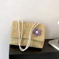 thumbnail image 4 of Bolso cruzado para mujer, bolsos de hombro tejidos informales, bolsos de paja de verano (caqui) Ehuebsd Para Estrenar, 4 of 9