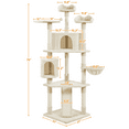 thumbnail image 3 of Renwick 79'' Multilevel Cat Tree with Condos & Scratching Posts,Beige, 3 of 8