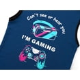 thumbnail image 3 of Beezizac Boys Summer Pajama Set, 3-Piece Fun VR Controller PJs‌ - Short Sleeves, Tank Top & Shorts Soft Sleepwear Size 12, 3 of 7