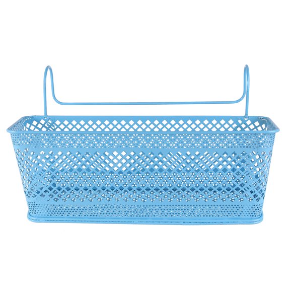 WSTEER 1PC Rectangular Storage Basket Iron Wire Process Grid Storage Basket (Random Color)