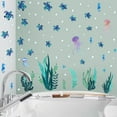 thumbnail image 3 of Ocean World seaweed decals, ocean fish stickers, jellyfish wall stickers Transparent decal Peel and Stick Removable Wall Stickers for Living Room Bedroom TV Wall, 3 of 7