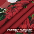 thumbnail image 6 of Yesfashion Christmas Table Cloth, Waterproof Buffalo Plaid Checkered Floral Pattern Winter Holiday Xmas Table Cloth for Indoor Outdoor, 6 of 10