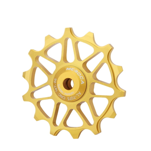 Wosthever Polea de cerámica negra/roja/dorada para bicicleta de carretera, desviador trasero de montaña, palanca de cambios de ciclo, rueda guía 12T Type2 NO2 Wosthever OD024319-06