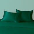 thumbnail image 5 of 2 Pack Silky Satin Standard Pillowcases for Hair and Skin, Super Soft and Cooling Pillow Cases with Envelope Closure, 20x26 Inches, Green, 5 of 7