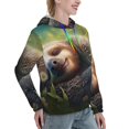 thumbnail image 6 of Haiem Daisy Sleeping Sloth for Women's Fashion Hoodies & Sweatshirts with Kangaroo Pocket,Hooded Sweatshirt with Eye-catching Drawstrings-Medium, 6 of 7
