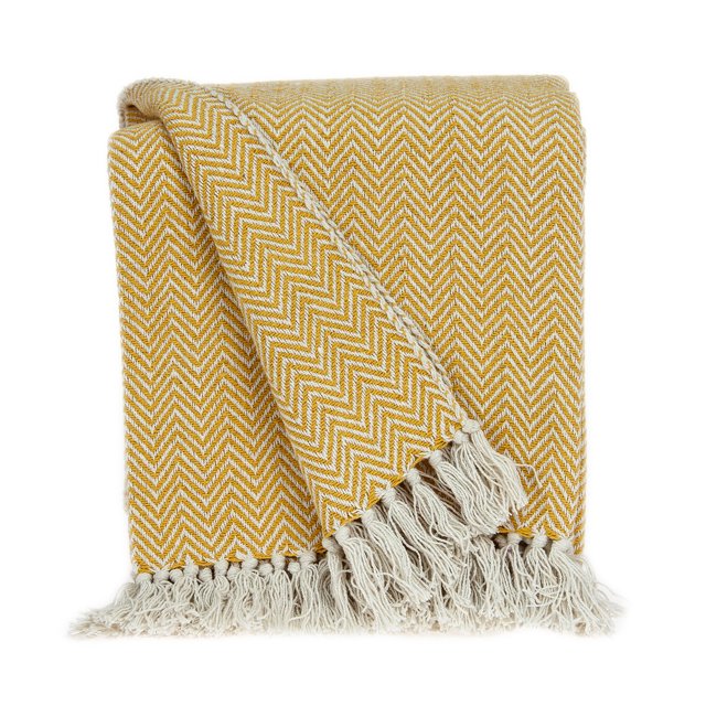 Parkland Collection Isla Transitional Yellow Handloomed 52 "x 67" CottonThrow Parkland Collection THRE21026