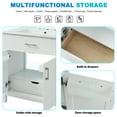 thumbnail image 5 of 30-Inch Bathroom Vanity with Ceramic Sink and Ample Storage, White, 5 of 17