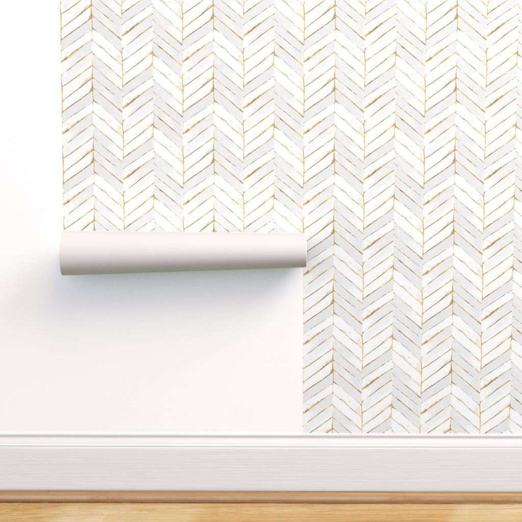 Chevron Peel and Stick Removable Wallpaper  200 Colors