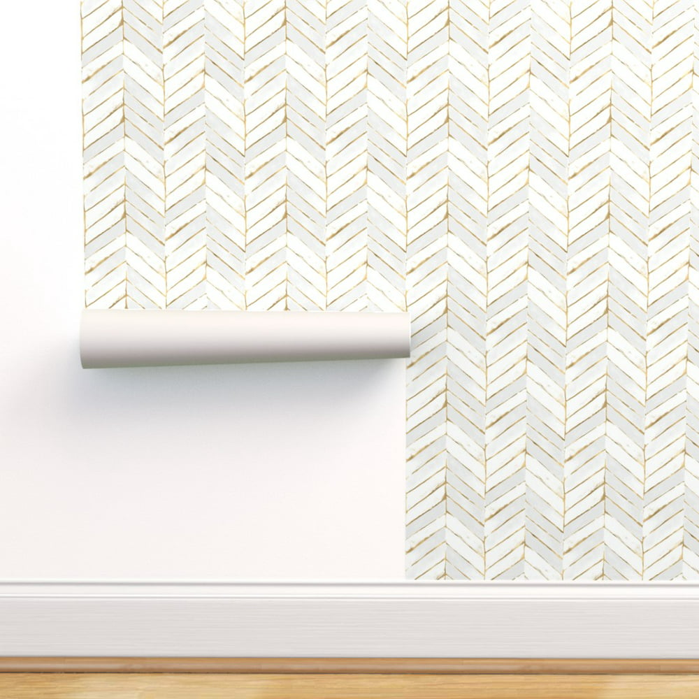 White Herringbone Peel And Stick Wallpaper - carrotapp