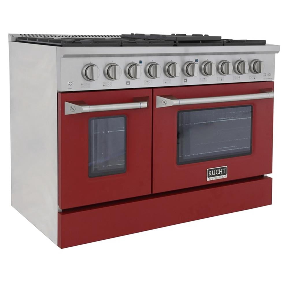Pemberly Row 48" 6.7 cu. ft. Dual Fuel Range for Natural Gas in Red