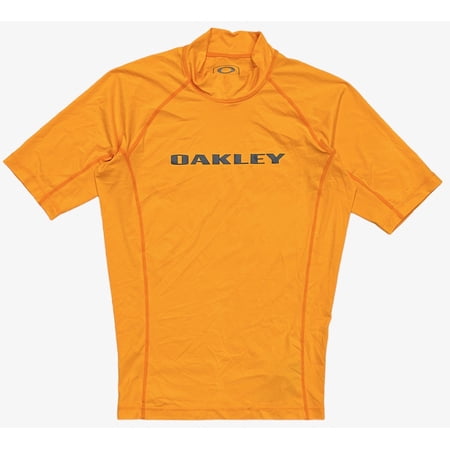 Oakley Men's Quick Dry Surf Rashguard Shirt With UPF 50+ Protection (Large, Bright Orange)