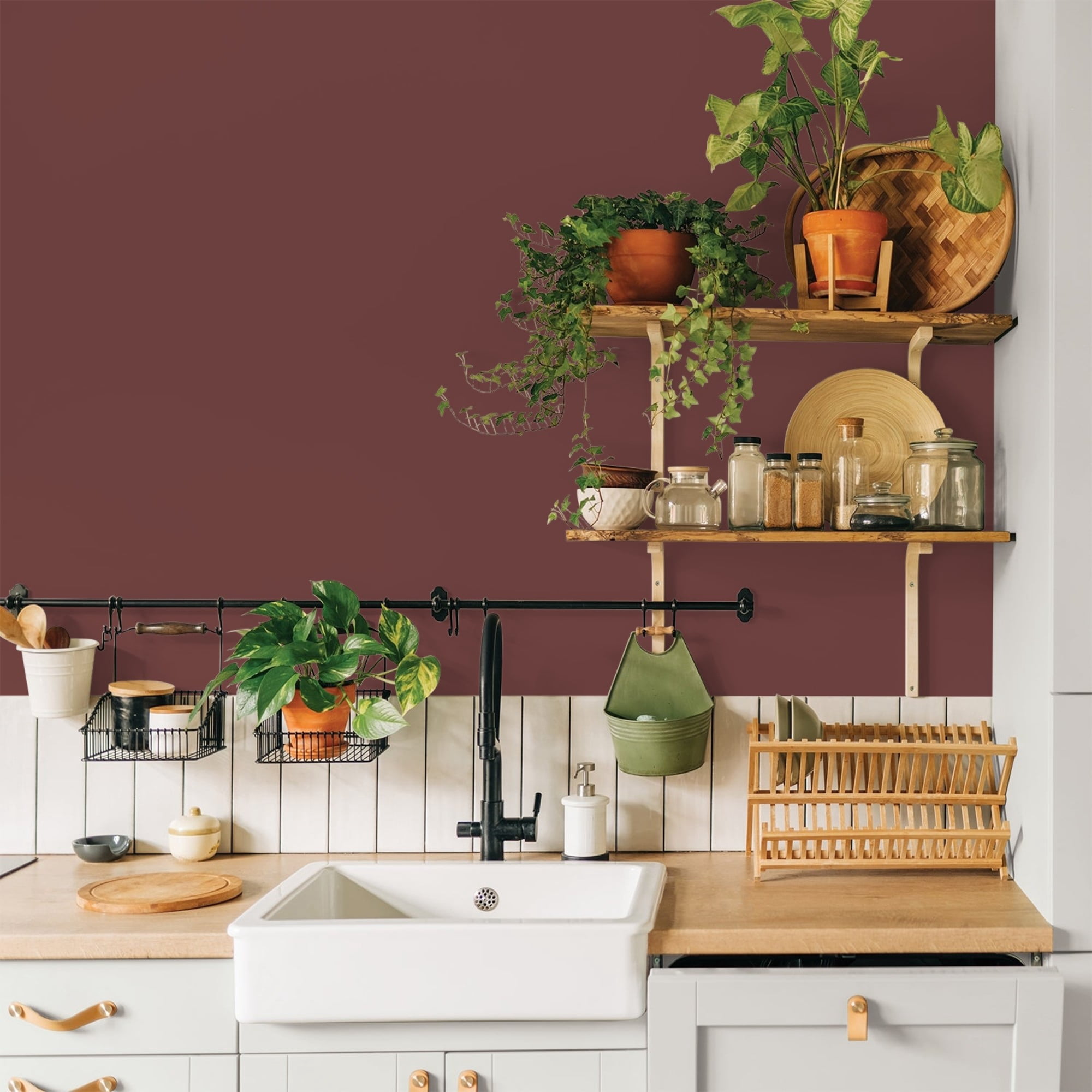 Glidden High Endurance Plus Burgundy Wine Eggshell Interior Paint and Primer, 1 Quart