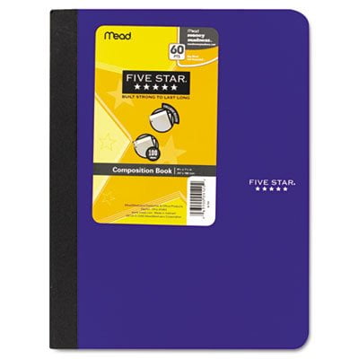 MEAD PRODUCTS, Composition Book, College Rule, 9-3/4 x 7-1/2, 1 Subject 100 Sheets, Assorted
