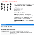 thumbnail image 2 of Front and Rear Air Suspension Strut Set - Compatible with 2017 - 2021 BMW 740i xDrive 2018 2019 2020, 2 of 2