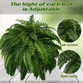 thumbnail image 2 of UV Resistant Lifelike Artificial Boston Fern, Artificial Ferns for Outdoors, Faux Ferns Fake Ferns Artificial Plants, 2 of 5