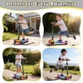thumbnail image 6 of JoyStone Kick Scooter for Kids with LED Light Wheels & Music, 3 Adjustable Height Handlebars, Lean-to-Steer Technology, 3 Wheel Scooter for Toddlers Girls Boys Up to 110 Lbs, Black, 6 of 11