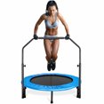 thumbnail image 1 of Gymax Mini Trampoline avec Barrière Ajustable pour Entraînement, 1 of 10