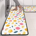 thumbnail image 2 of Kitchen Rugs Sets Of 2,Yellow Pink Lemon Fruit Leaves White Pattern Anti Fatigue Kitchen Mat Rugs Non Slip Washable,Decorative Kitchen Floor Mats for Kitchen,Sink,Laundry,17"x47"+17"x47", 2 of 5